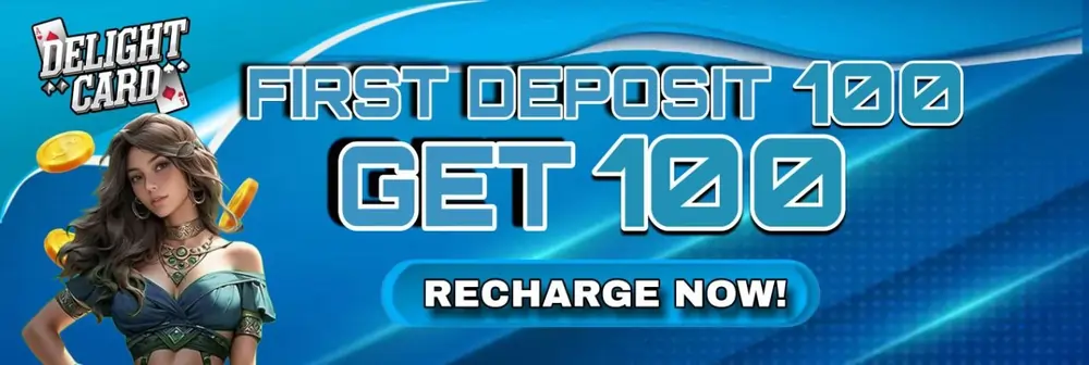 first deposit get P100 now at delight card ph